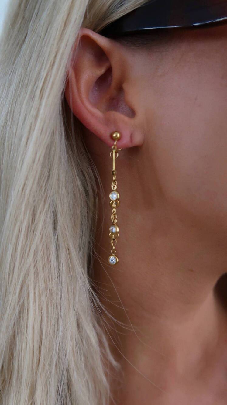 NEW CHANSUTTPEARLS the vivian drop earrings in gold